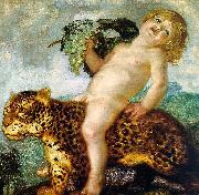 Franz von Stuck Boy Bacchus Riding on a Panther china oil painting reproduction